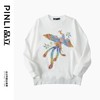 PINLI品立2024秋季新款凤凰彩钻套头卫衣国潮休闲宽松圆领男上衣BG243109010 商品缩略图4