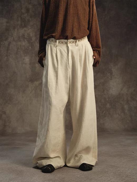 共和GongheRepub/GH24014/花边腰棉麻裤 商品图0