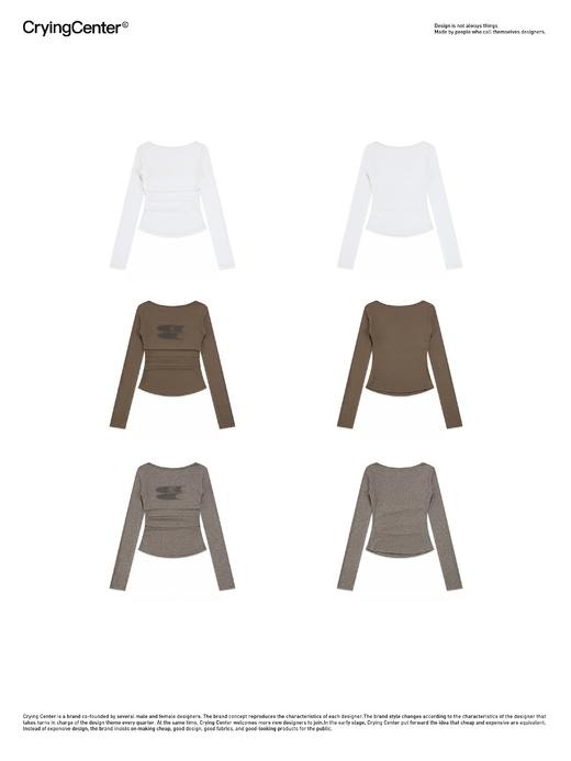 CryingCenter 一字领logo羊毛长袖tee 哭喊中心 商品图3