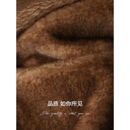 COCOBELLA高奢质感复古环保皮草外套御寒保暖长款大衣FU7003 商品图4