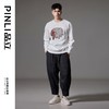 PINLI品立2024秋季新款男士休闲套头卫衣印第安人绣花宽松潮上衣BG243109009 商品缩略图2