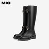 MIO米奥冬季牛皮革骑士靴潮流酷飒个性长筒靴厚底靴子女M245895323 商品缩略图2