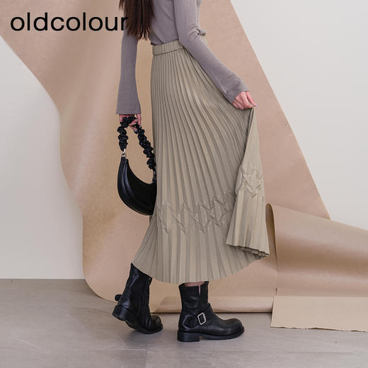 oldcolour欧珂冬季新款高腰宽松时尚长裙女P450603A1 商品图4