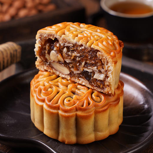 新会陈皮【蛋黄】四喜月饼125g*4陈皮豆沙/陈皮五仁/陈皮冬翅/陈皮莲蓉蛋黄 商品图4