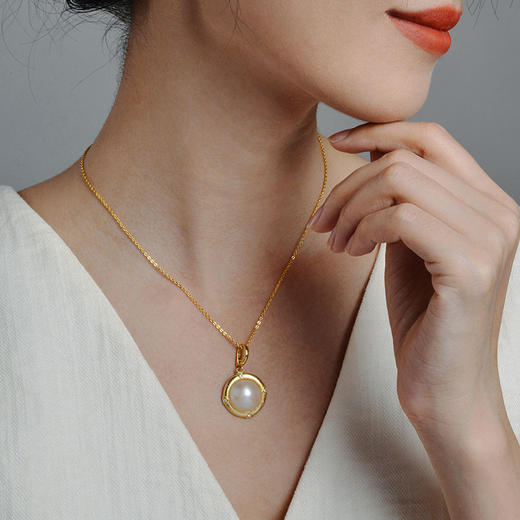 Manreya玛芮雅“罗马之约”海水马贝珍珠项链个性时尚饰品 商品图4