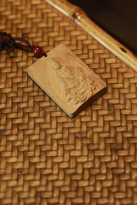 H034Y08°弥勒佛&观音老山檀挂牌挂件 商品图5