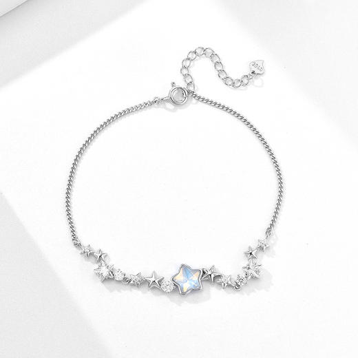 卡蒂罗/KADER 璀璨满天星 星群手链 在逃公主闪耀五芒星梦幻设计彩锆手饰 闪耀银河浪漫星点配饰 925银 情人节礼物 商品图3