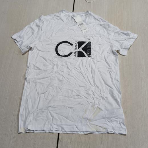 瑕疵Calvin Klein/CK 夏季男士LOGO纯棉舒适休闲圆领短袖T恤 商品图0