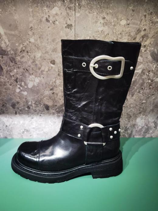 【云粉节】BF楼westory新款秋冬马丁皮带扣西部牛仔短靴 商品图0