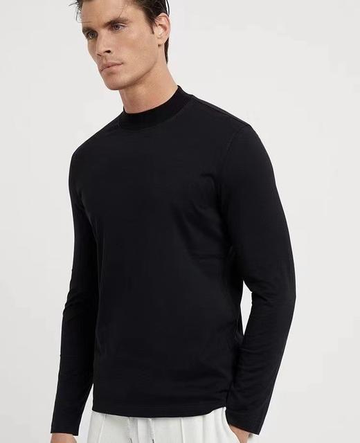 BRUNELL0 CUC1NELLI 四面弹莫代尔长袖T恤 CX169 商品图1