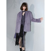 COCOBELLA治愈系长毛绒西装秋冬袖口开叉紫色毛呢外套SI3029 商品缩略图4