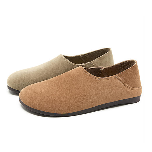 西遇一脚蹬勃肯鞋全包女款早春舒适软底奶奶鞋圆头平底单鞋D0047586 商品图4