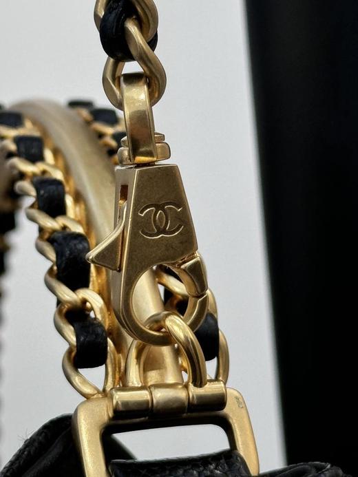 香奈儿24a高级手工坊系列，黑金流苏链条小hoboZP购入剖解1：1复刻，原厂zp方框标山羊皮（HH） 商品图8