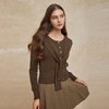 PG630斯尔丽24秋季新款优雅淑女细针开衫可脱卸披肩两件套针织衫 商品缩略图2