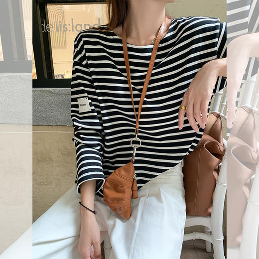 <曾小咸推荐>现货秒杀 ！微信超特价！2色条纹长袖T恤 日常149.99 立减70 秒杀79.99！！ 商品图3