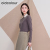 oldcolour欧珂冬季新款时尚纯色修身翻领毛织套头衫女P450504A1 商品缩略图2