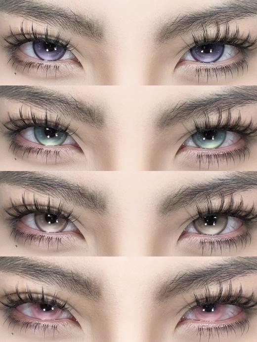 egguncle半年抛 末世沙丘/绯色神域/虚幻国度/柏林女巫 14.5mm cos系列 棕粉紫绿 商品图0