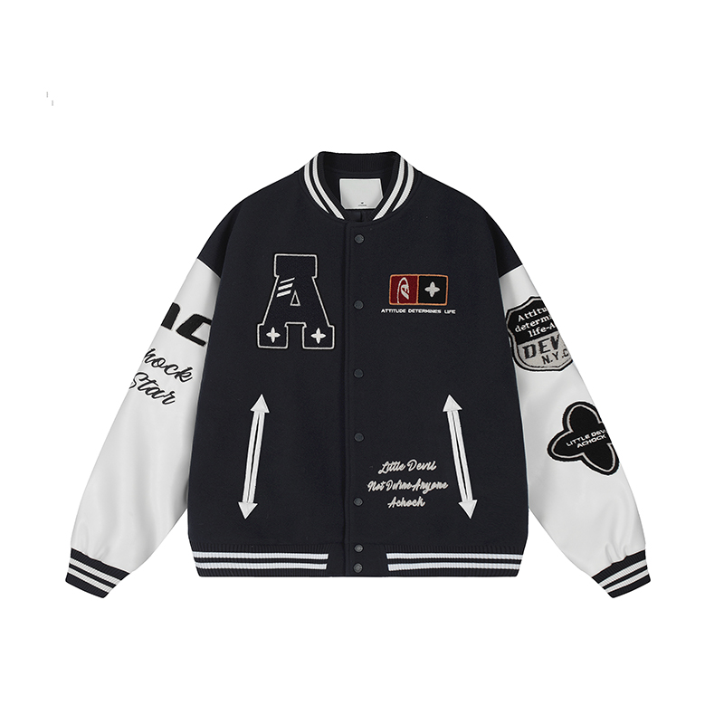 【Achock官方店】美式重磅植绒棒球服外套潮牌秋冬款上衣夹克男女