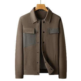 【新款DWD】大依优型大码翻领夹克外套加肥加大肥佬休闲上衣男士胖子潮流