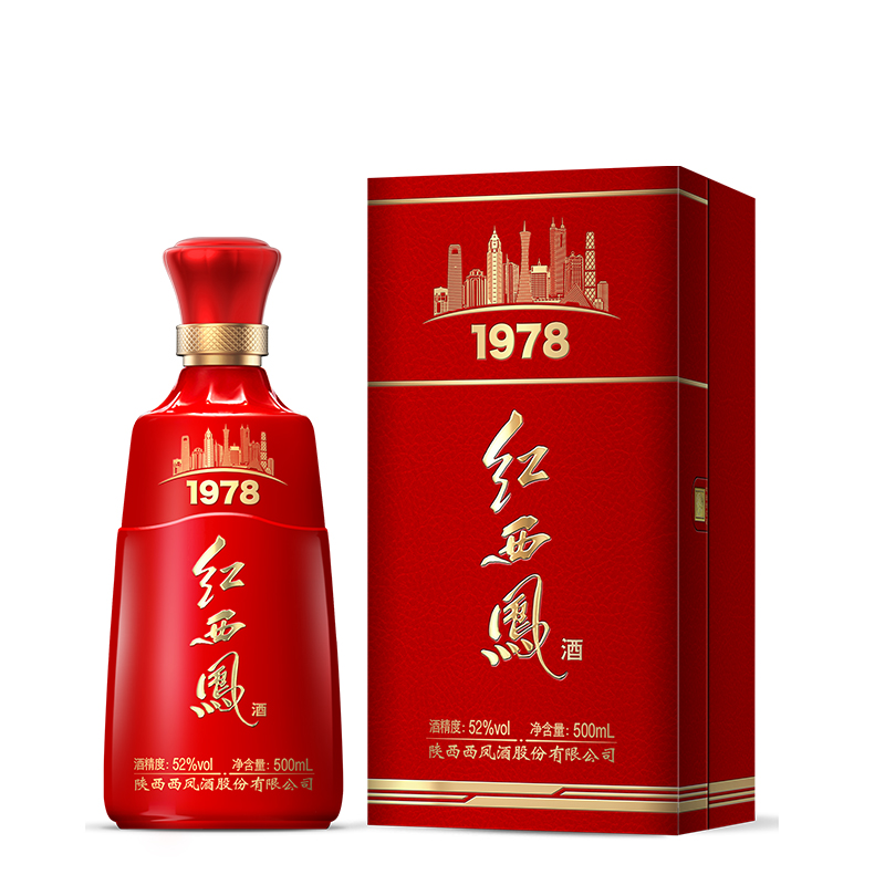 【整箱6瓶】0.5L-52度红西凤酒-1978