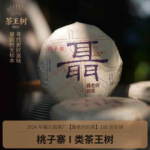【聂老师的茶】2024年桃子寨一类茶王树100克生饼 商品图0