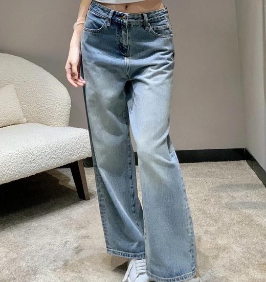 年度神裤！贸易公司  Loew水洗做旧高腰直筒牛仔裤   杨幂同款 商品图1