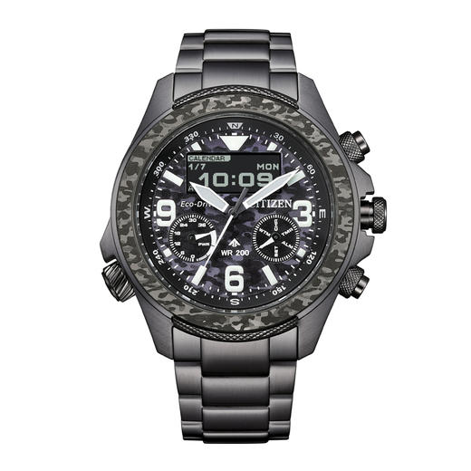 西铁城/CITIZEN覆膜运动光动能钢带男表JV1008-63E 商品图1