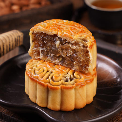 新会陈皮【蛋黄】四喜月饼125g*4陈皮豆沙/陈皮五仁/陈皮冬翅/陈皮莲蓉蛋黄 商品图1