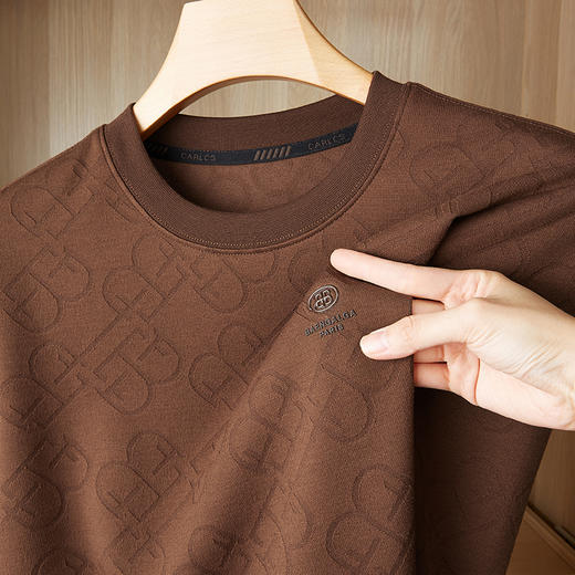 【新款DDP】大依优型大码卫衣长袖休闲加肥加大男士胖子大码内搭上衣打底显瘦 商品图1