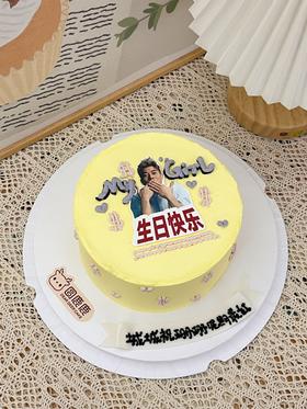 明星送祝福主题蛋糕