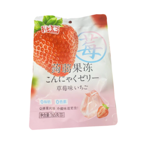 (01875)吉多米草莓味蒟蒻果冻165g