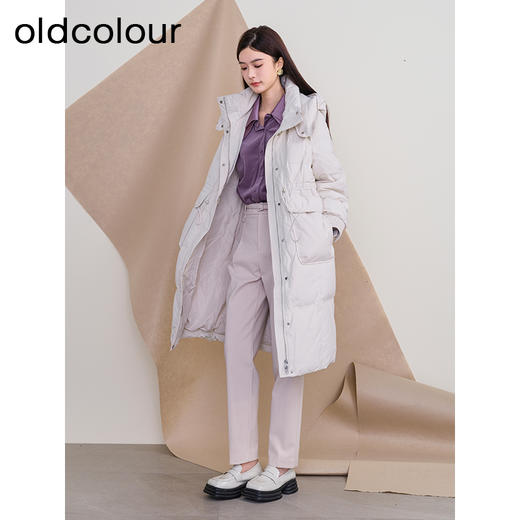oldcolour欧珂冬季新款时尚修身中长款羽绒服女P450907A1 商品图3
