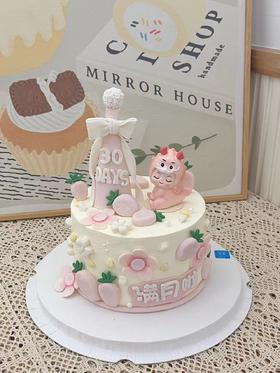 草莓花 公仔 粉色周岁主题