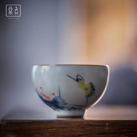 问鼎鼎者青花岚烟杯(一路清廉)（缺货）