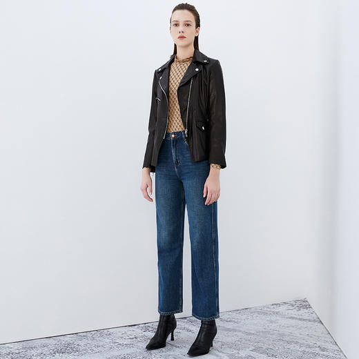 EITIE爱特爱冬季新款复古通勤保暖收腰显瘦皮衣外套女7693301 商品图1