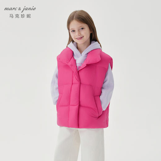 【三防】马克珍妮冬装新款 女童超轻立领加厚羽绒服马甲231658 商品图2