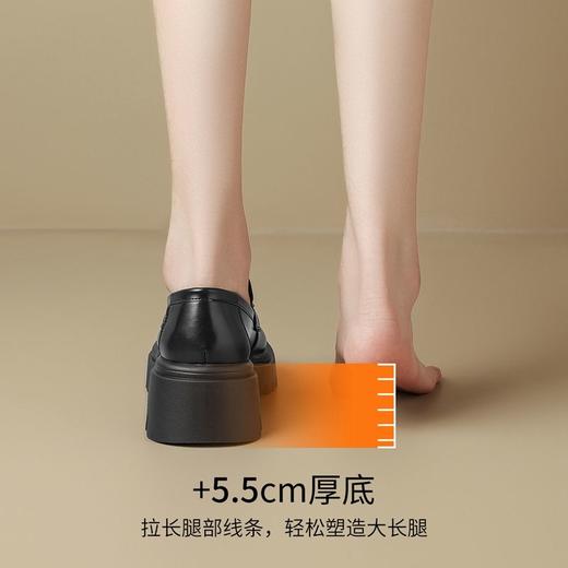 ZHR则则金属衔扣厚底乐福鞋女鞋2024新款复古优雅百搭小皮鞋 商品图2