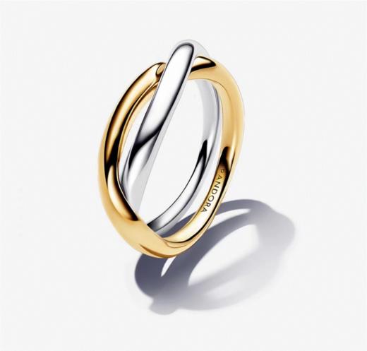 百货世界-潘多拉交缠双色戒指 商品图0