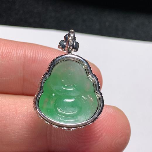 翡翠18k金镶嵌冰绿佛 商品图6