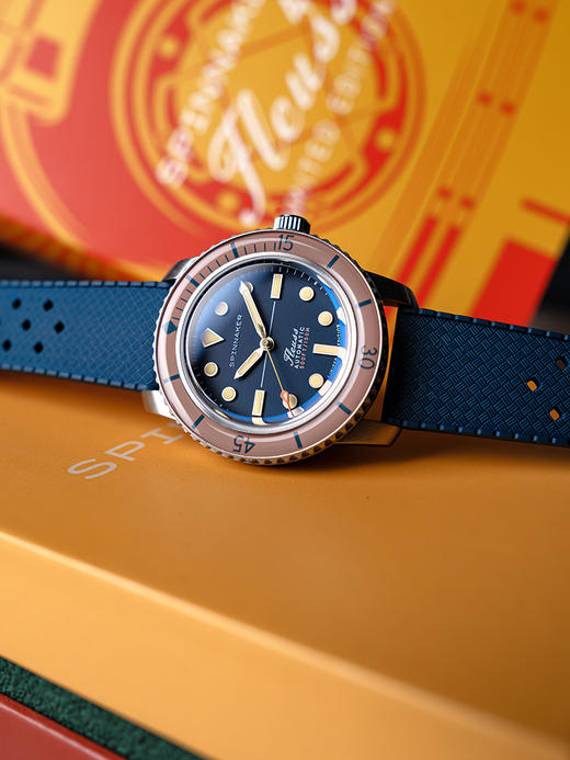 英国SPINNAKER三角帆限量版复古潜水机械表5033限量版40壳径 商品图4