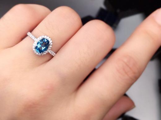 极美圣玛利亚海蓝宝戒指1.2ct 商品图5