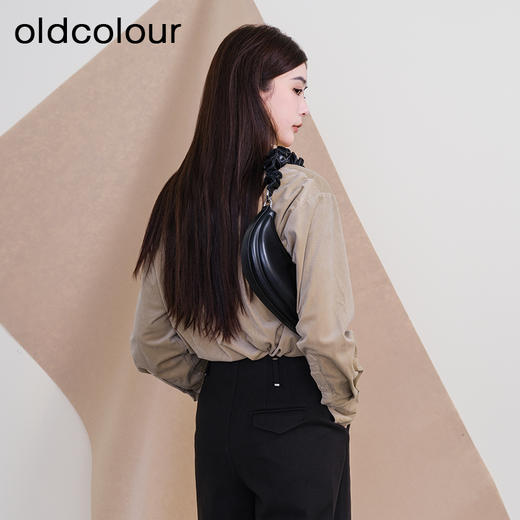 oldcolour欧珂冬季新款休闲时尚纯色长袖衬衫女P450103A1 商品图4