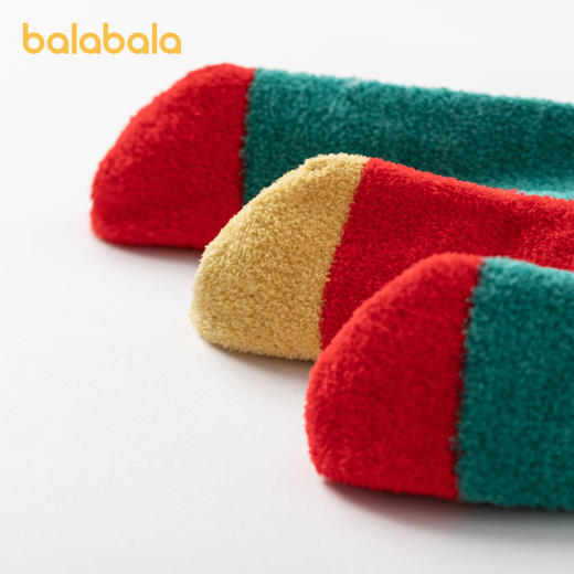 巴拉巴拉儿童保暖袜子冬季舒适加绒半边绒男童女童短袜护踝两双装 商品图2