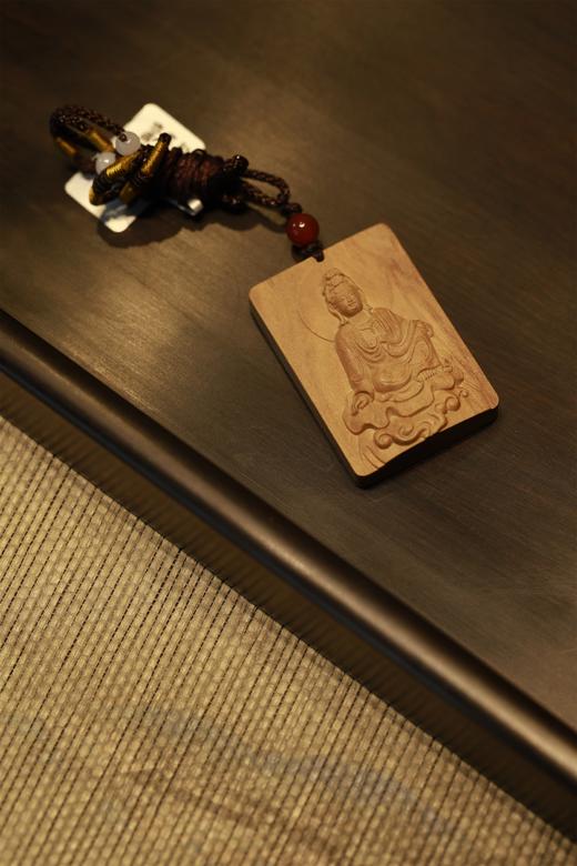 H034Y08°弥勒佛&观音老山檀挂牌挂件 商品图1