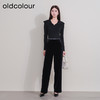 oldcolour欧珂冬季新款时尚高腰松紧腰宽松加绒长裤女P440706A1 商品缩略图2