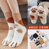 【超值29.9到手6双！】珊瑚绒猫爪袜 冬季居家加厚睡眠袜 月子袜卡通可爱地板袜 保暖中筒袜-QQ 商品缩略图2