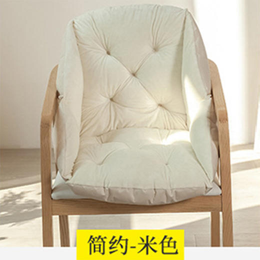 【温柔触感！水晶绒坐垫】毛绒餐椅垫学生加厚保暖连体坐垫办公室护腰靠垫一体电脑椅垫，高弹pp棉，久坐不易塌陷。ry 商品图7