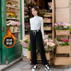 奢姿2024年冬装新款大码女装时尚加绒休闲裤胖妹妹松紧直筒裤子1234506619 商品缩略图0