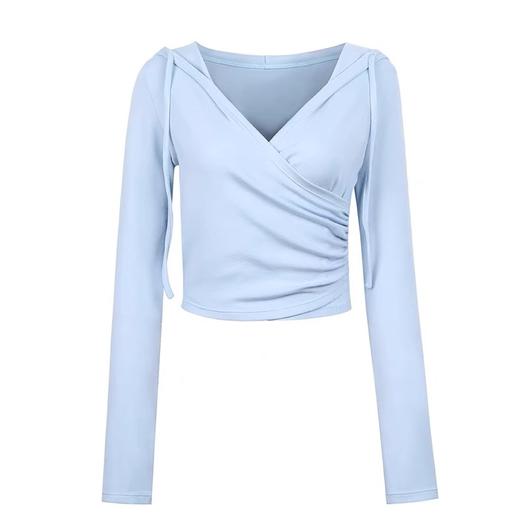 跃牌【禅语梵心】修身显瘦上衣甜辣妹外穿健身服跑步瑜伽长袖显瘦速干运动T恤女CX5009 商品图4