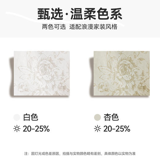 【繁花纱】金蝉玫瑰提花烂花工艺纱帘 商品图9